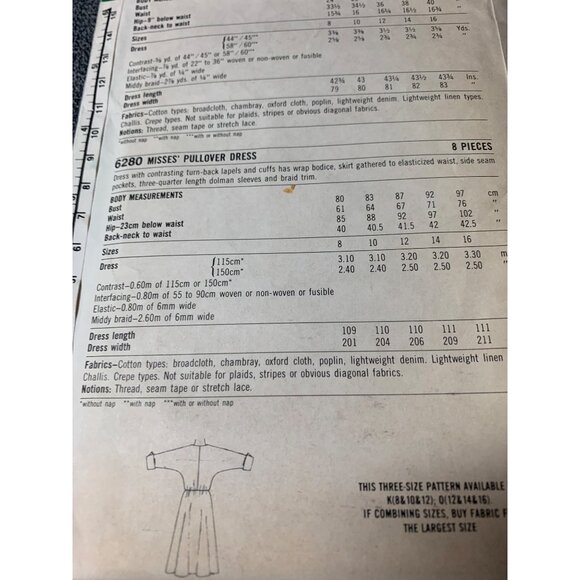 Simplicity Misses Dress Sewing Pattern sz 12 - 16 6280 - uncut - Picture 6 of 11